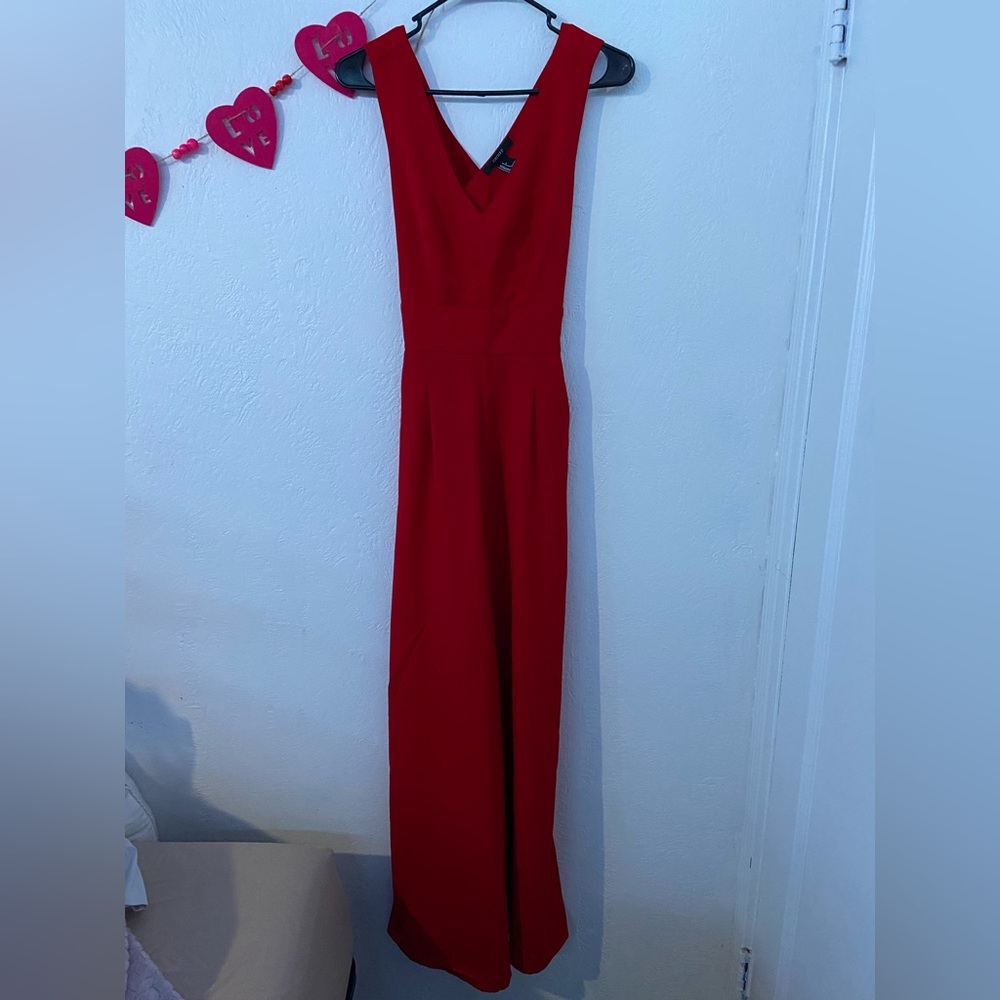 Red Long Romper by Forever 21